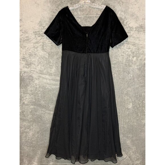 Vtg Stage Accents Women Dark Romantic Whimisgoth Fairy Grunge Velvet Dress 10 - Picture 2 of 12